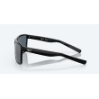 Costa Rincon, Shiny Black, Gray Silver Mirror 580P Sunglasses