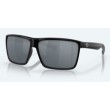Costa Rincon, Shiny Black, Gray Silver Mirror 580P Sunglasses