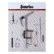 Fly tying tools set with vise
