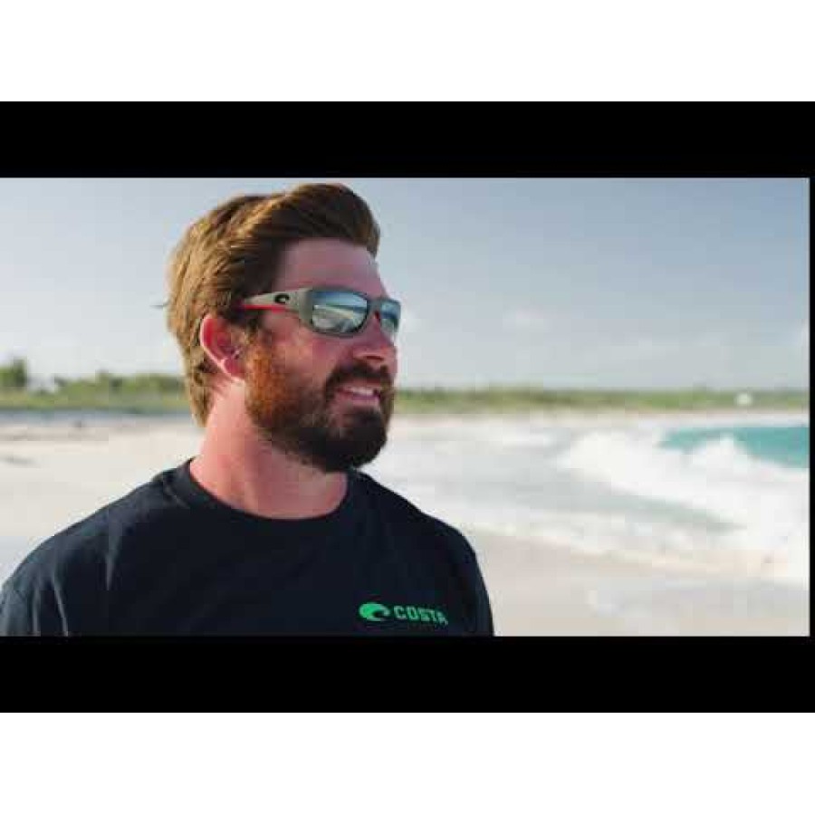 Sunglasses Costa - Fantail - Matte Black / Green Mirror 580P