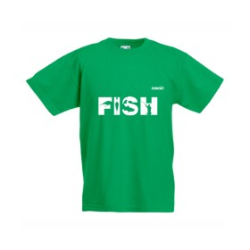 Tricou FISH pentru copii, verde