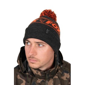 Pălărie cu bile Fox Collection - Negru și Portocaliu